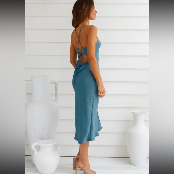 Smooth Sounds Maxi Dress Blue Medium - Picture 2 of 15